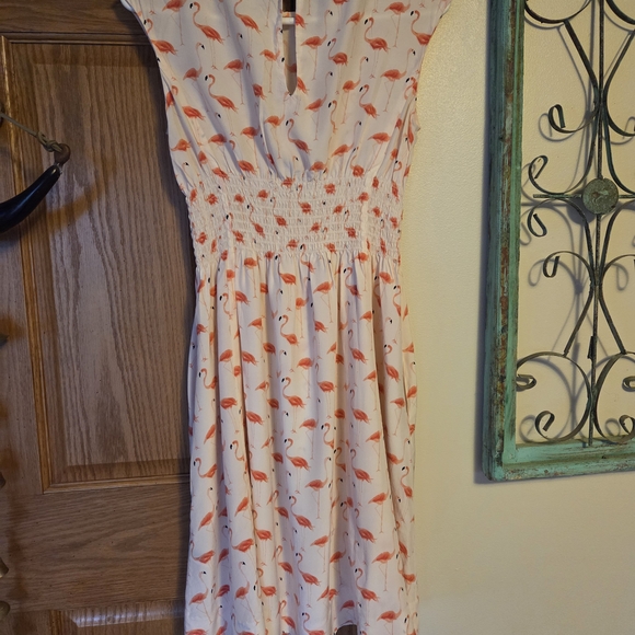 Kate Spade Flamingo Print Midi Dress - Picture 3 of 6